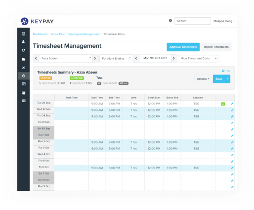 Keypay-timesheet-management