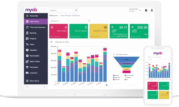 MYOB Advanced Dashboard